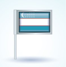Flag of Uzbekistan vector illustration N17