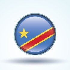 Flag of Democratic Republic the Congo vector illustration N8