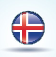 Flag of Iceland vector illustration N9