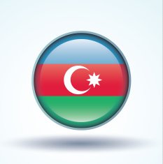 Flag of Azerbaijan vector illustration N9