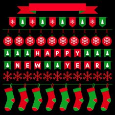 Collection of Christmas garlands for use as brushes N2