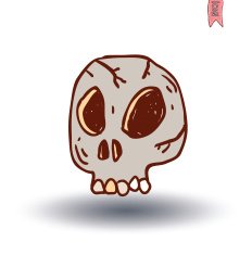 skull cartoon icon vector illustration N2