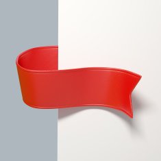 3d red ribbon tag bookmark isolated object