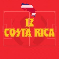 COSTA RICA soccer ball illustration
