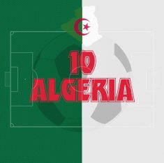 ALGERIA soccer ball illustration