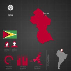 Republic of GUYANA World Map