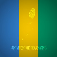 Low Poly Saint Vincent and The Grenadines Map