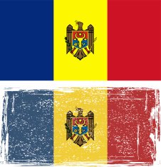Moldovan grunge flag
