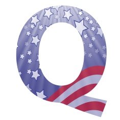 american flag letter Q N2