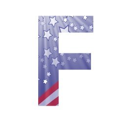 american flag letter F N2