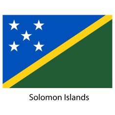 Flag of the country solomon islands Vector illustration