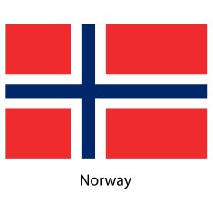 Flag of the country norway Vector illustration