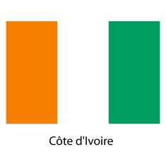 Flag of the country cote divoire Vector illustration