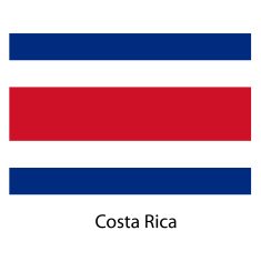 Flag of the country costa rica Vector illustration