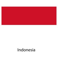 Flag of the country indonesia Vector illustration