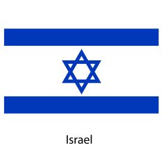 Flag of the country israel Vector illustration