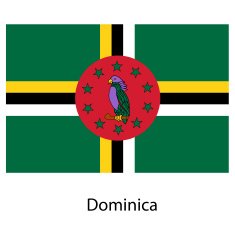 Flag of the country dominica Vector illustration