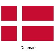 Flag of the country denmark Vector illustration