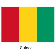 Flag of the country guinea Vector illustration