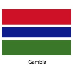 Flag of the country gambia Vector illustration