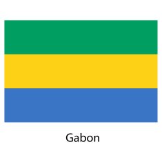 Flag of the country gabon Vector illustration