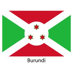 Flag of the country burundi Vector illustration