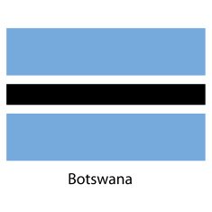 Flag of the country botswana Vector illustration
