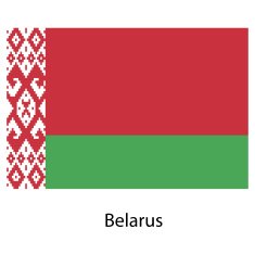 Flag of the country belarus Vector illustration