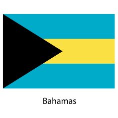 Flag of the country bahamas Vector illustration