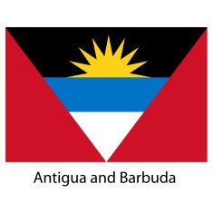 Flag of the country antigua and barbuda Vector illustration