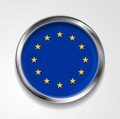 European union metal button flag