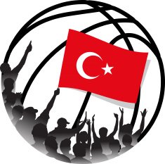 Turkey Basketball Fans Waving national flag