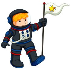 An astronaut with a banner N2