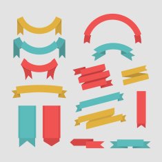 Ribbons collection vector