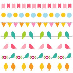 Bunting and design elements set