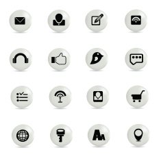 Social network icon set vector