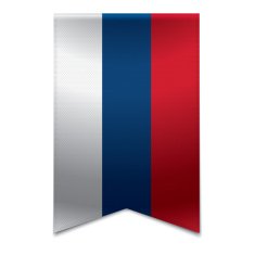 Ribbon banner - serbian flag