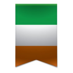 Ribbon banner - irish flag