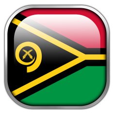 Vanuatu Flag square glossy button