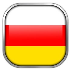 South Ossetia Flag square glossy button