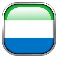 Sierra Leone Flag square glossy button