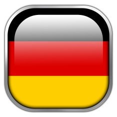 Germany Flag square glossy button