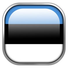 Estonia Flag square glossy button