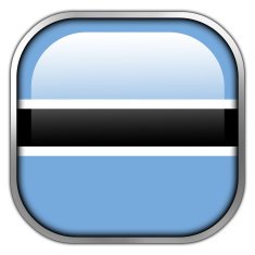 Botswana Flag square glossy button