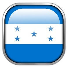 Honduras Flag square glossy button