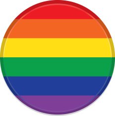 Rainbow or Pride Button Icon