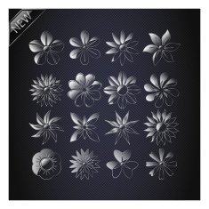 Set of vector flowers N2