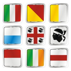 isolated european flags N6