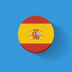 Round icon with flag of Spain N3