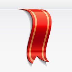 Red bookmark decoration ribbon N2